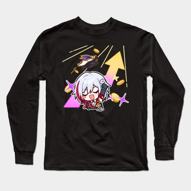 Honkai Star Rail Chibi Topaz Long Sleeve T-Shirt by HoyoStan